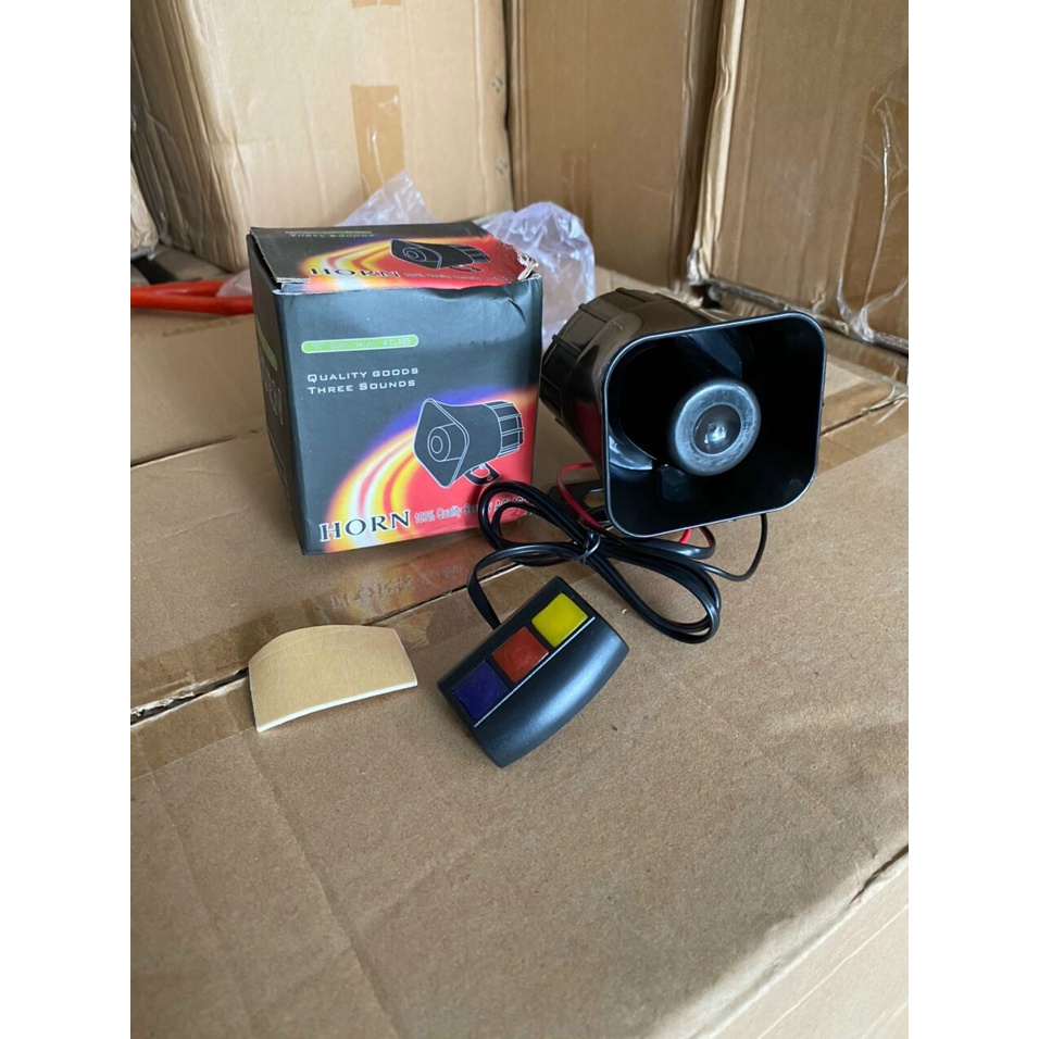 Còi hú 3 chế độ lắp xe máy xe điện 12V