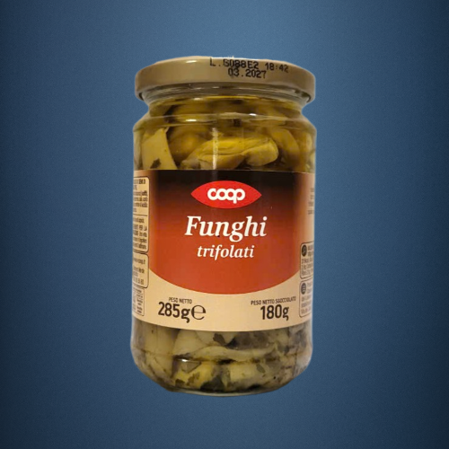 COOP - Lọ ĐỎ Funghi 285gr - NẤM MỠ Ý NGÂM DẦU HƯỚNG DƯƠNG Champignon Mushroom In Sunflower Oil