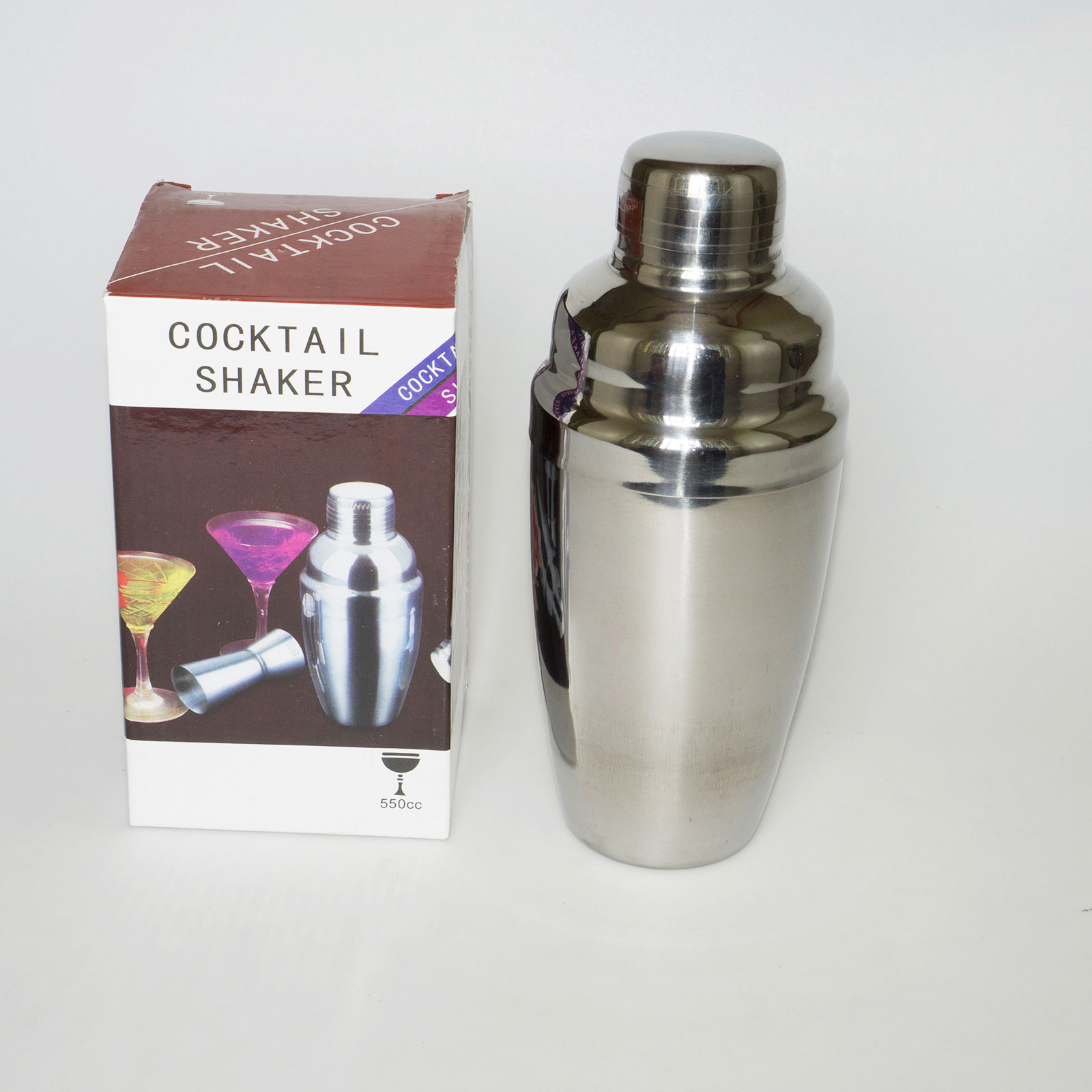 Bình lắc Shaker pha chế cocktail chất liệu inox 350 - 550 ml