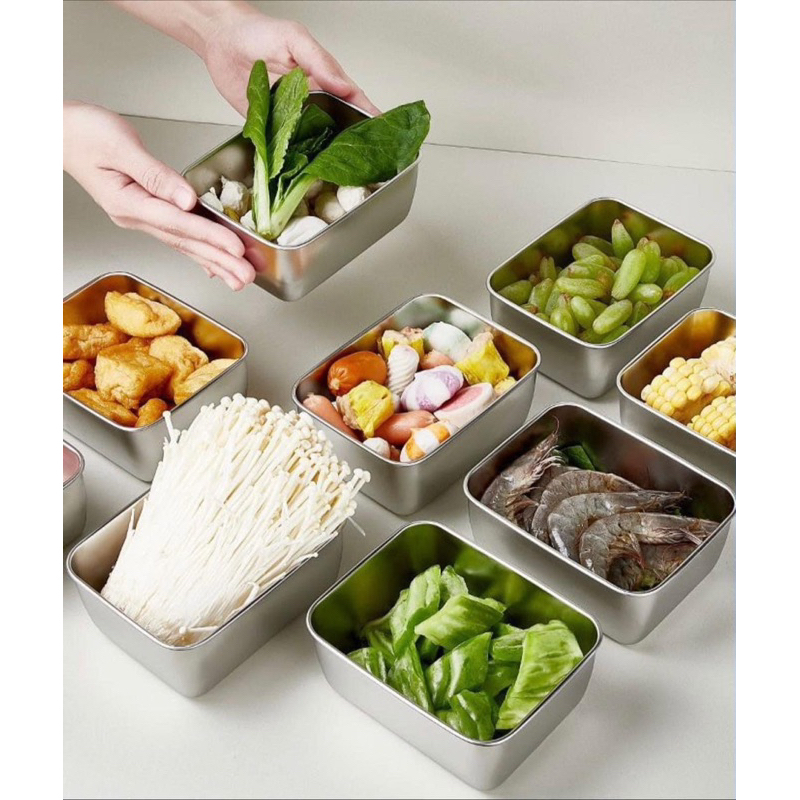 Set 5 hộp inox kèm nắp nhựa-gth shops