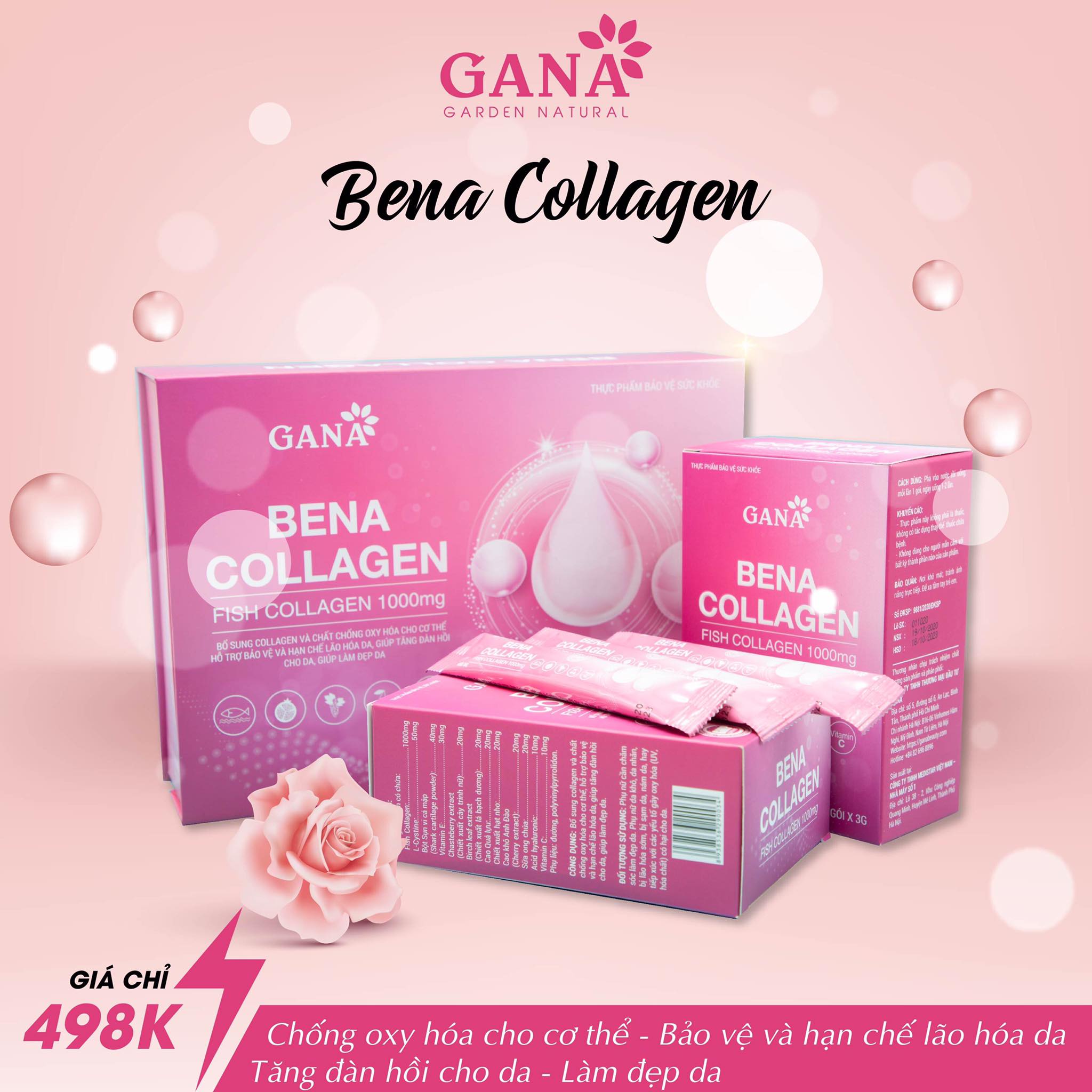 [hcm] collagen trắng da bena collagen gana hộp 30 gói 5
