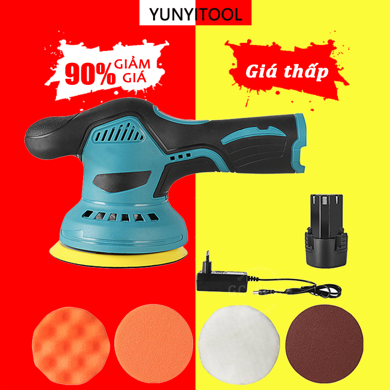 Máy đánh bóng xe oto cầm tay 380W,Máy đánh bóng xe máy pin 12v,máy đánh bóng mini 5500RPM,Máy đánh bóng ô tô 8 cấp độ