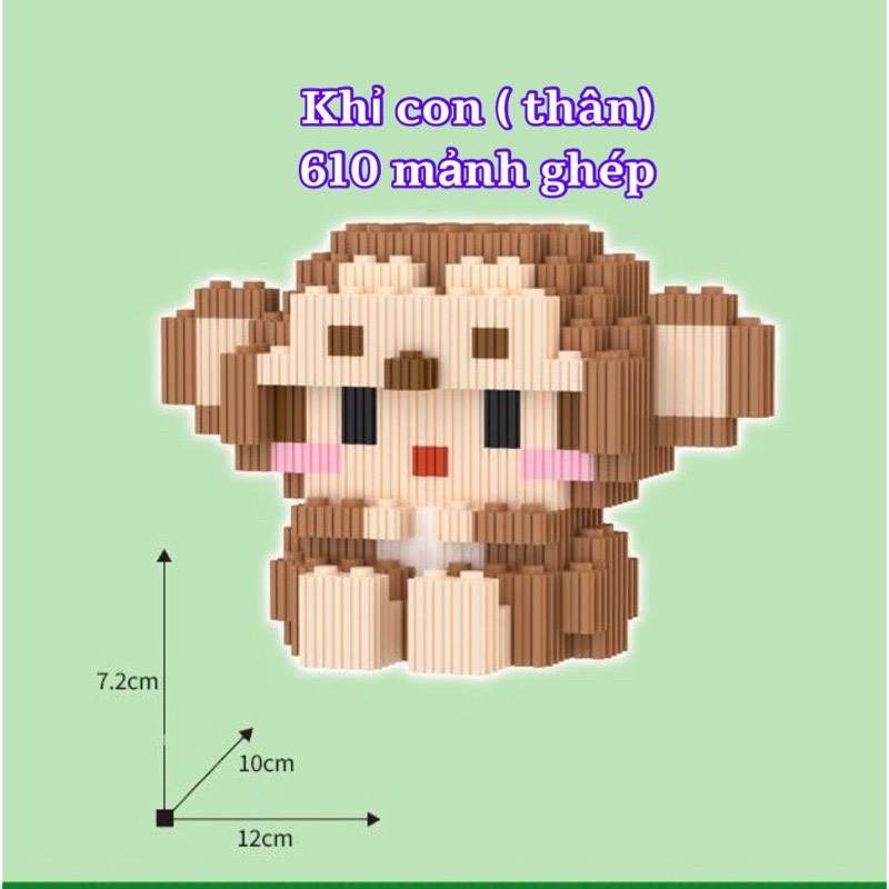 Mô hình lắp ráp lego 12 con giáp chọn mẫu