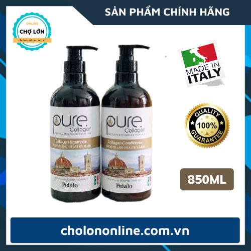 Bộ dầu gội xả pure collagen petalo của ý