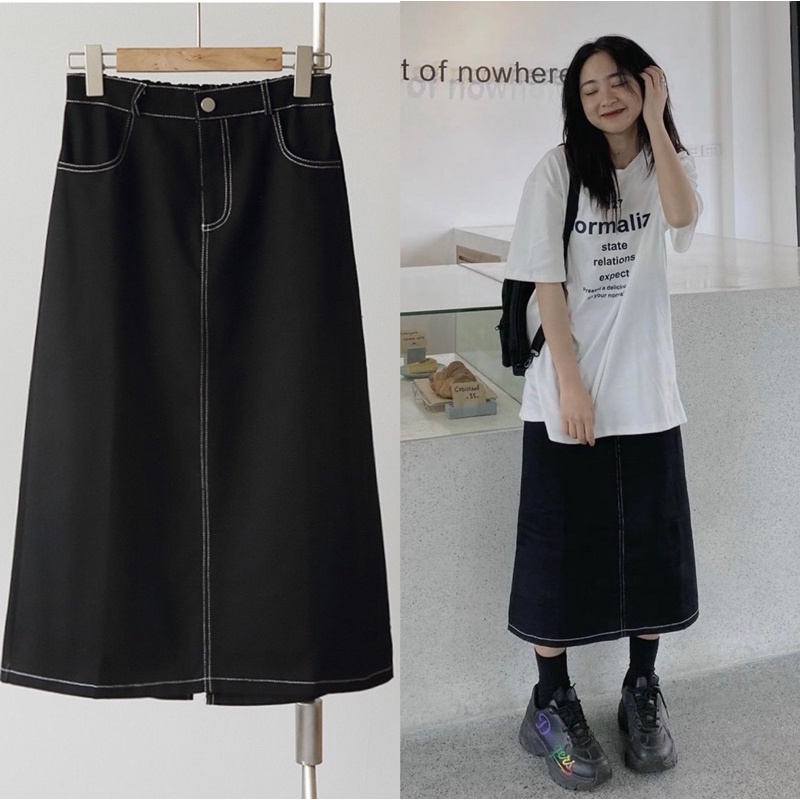 CHÂN VÁY JEANS ULZZANG (ảnh thật) - 247StoreFashion