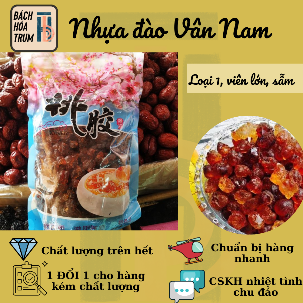 Nhựa đào/ mũ đào vân nam 500g - nhập chính ngạch nguyên liệu nấu chè dưỡng nhan