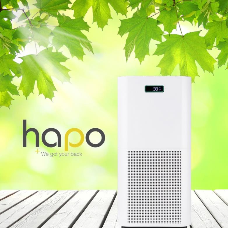 Máy lọc không khí hapo hp72 diện tích lọc 60m2, máy lọc bụi ion âm khử mùi diệt khuẩn lưu lượng khí lớn 520m3/2