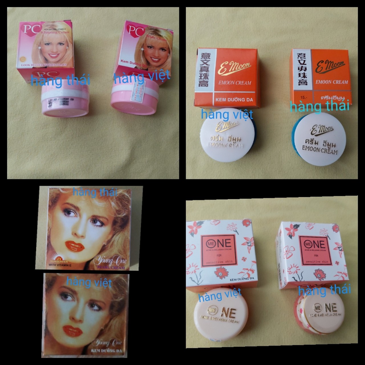 1 LỐ 12 HỘP KEM EMOON- PC - TÓC XÙ -ONE HÀNG THÁI ĐỒNG GIÁ