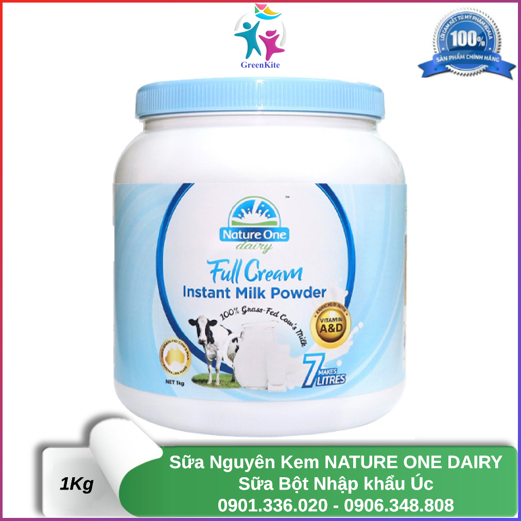 Sữa bột nguyên kem nature one dairy 1kg - nhập khẩu úc