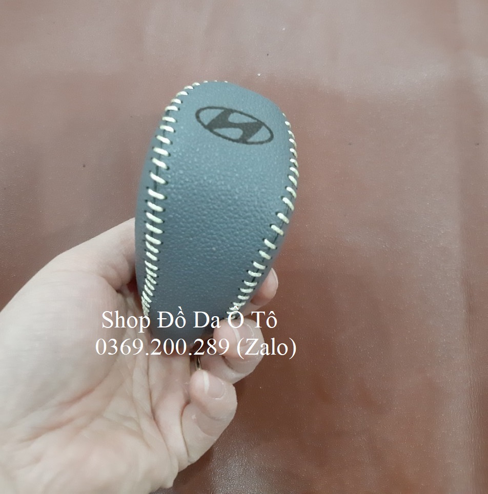 Bao da bọc cần số các đời xe Hyundai Santafe AT da bò handmade