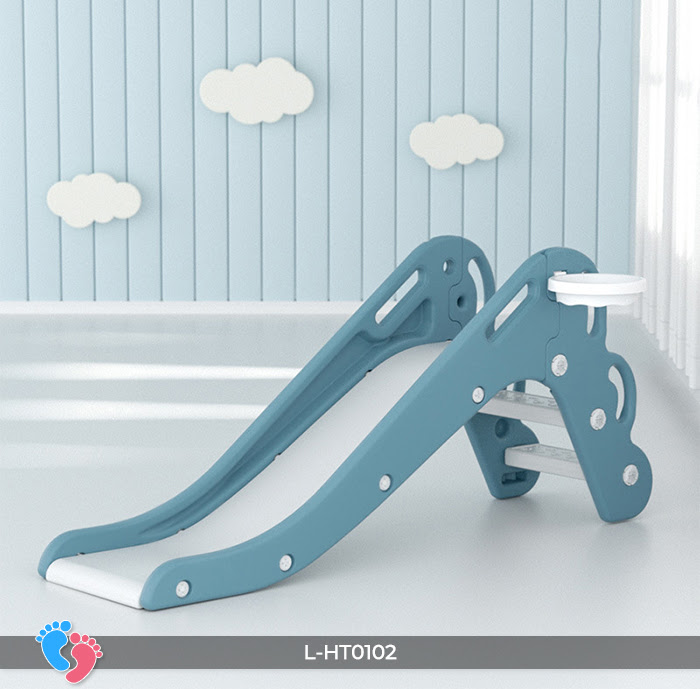 Cầu trượt tuột có ném bóng rổ cho bé baby plaza l-ht0102