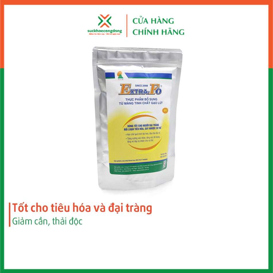 Tinh màng gạo lứt Extra - Fo nguyên chất  Sản phẩm tốt từ gạo lứt, tinh chất màng gạo lứt, bột cám gạo lứt, gạo lứt rang