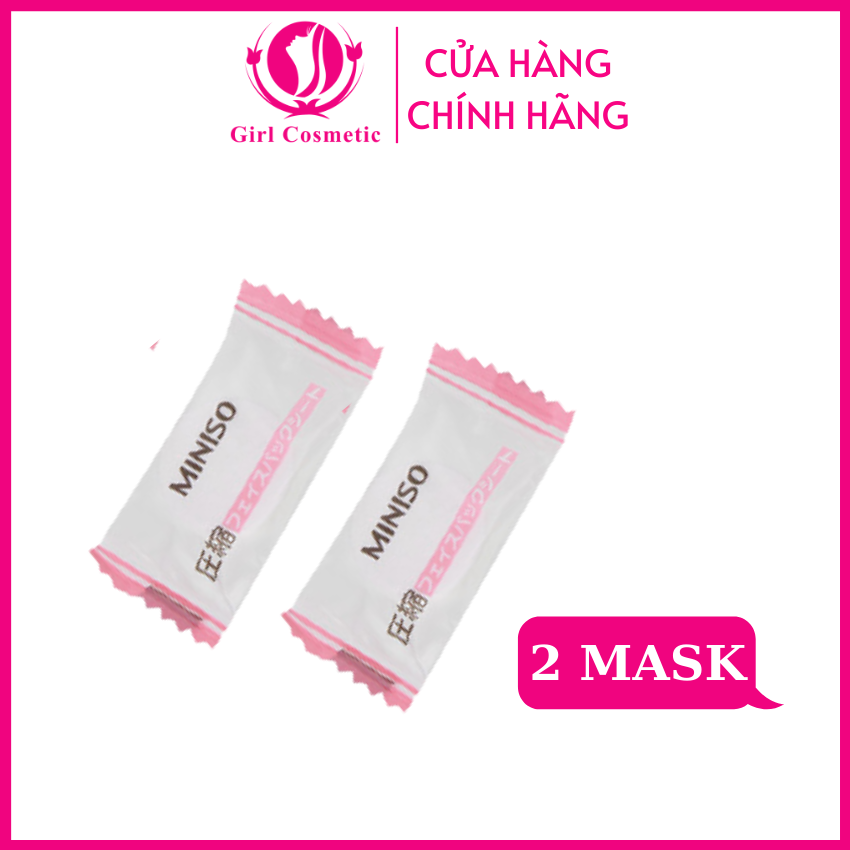 2 viên mặt nạ giấy nén miniso