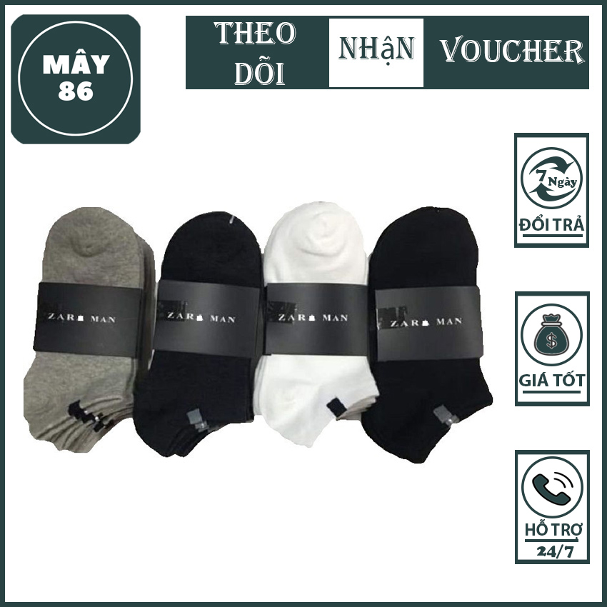 Tất nam - Combo 10 đôi tất nam cổ ngắn - Trúc bông tất nam
