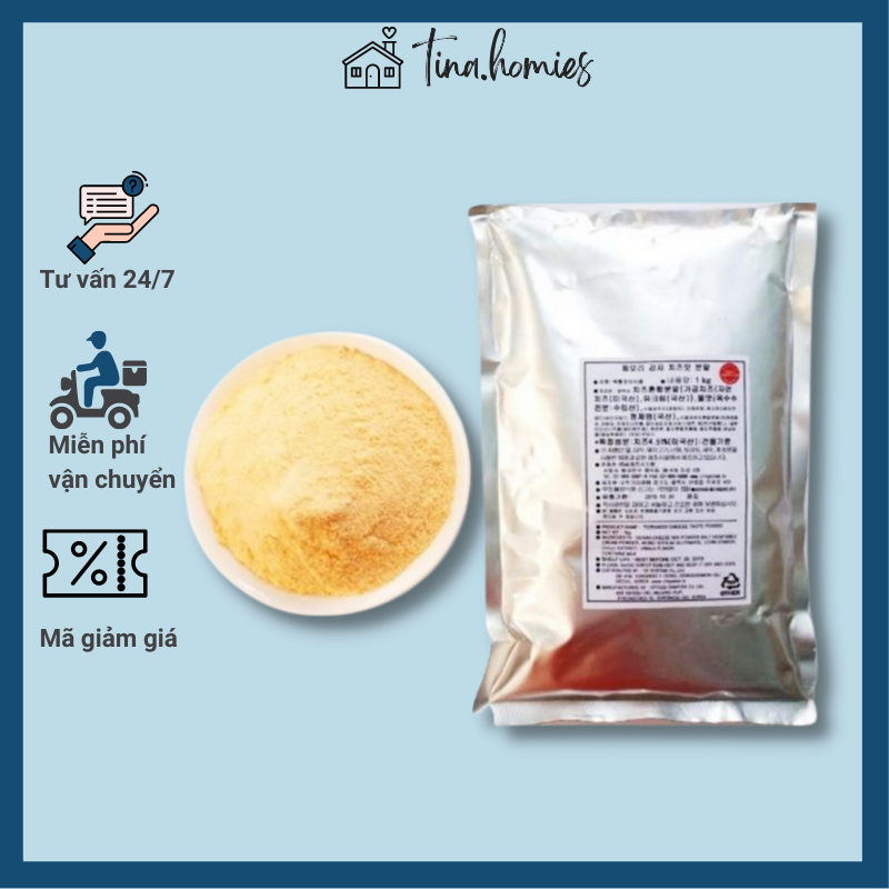 Bột phô mai lắc Hàn Quốc lắc bánh gạo, khoai tây, khoai lang, gà rán, bắp rang thơm ngon TINA.HOMIES
