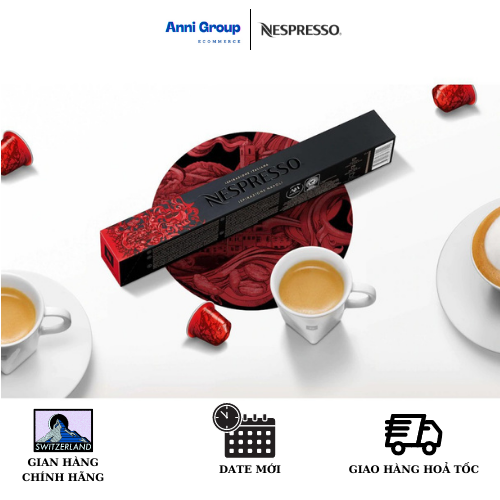 [HCM] Nespresso Coffee Capsule ISPIRAZIONE NAPOLI New Date 2023 Exceptionally Intense and Creamy (10 pills/ box), Intensity 13- Viên nén cà phê ISPIRAZIONE NAPOL Đậm Đà & Mãnh Liệt Đậm 13 Hộp 10 viên