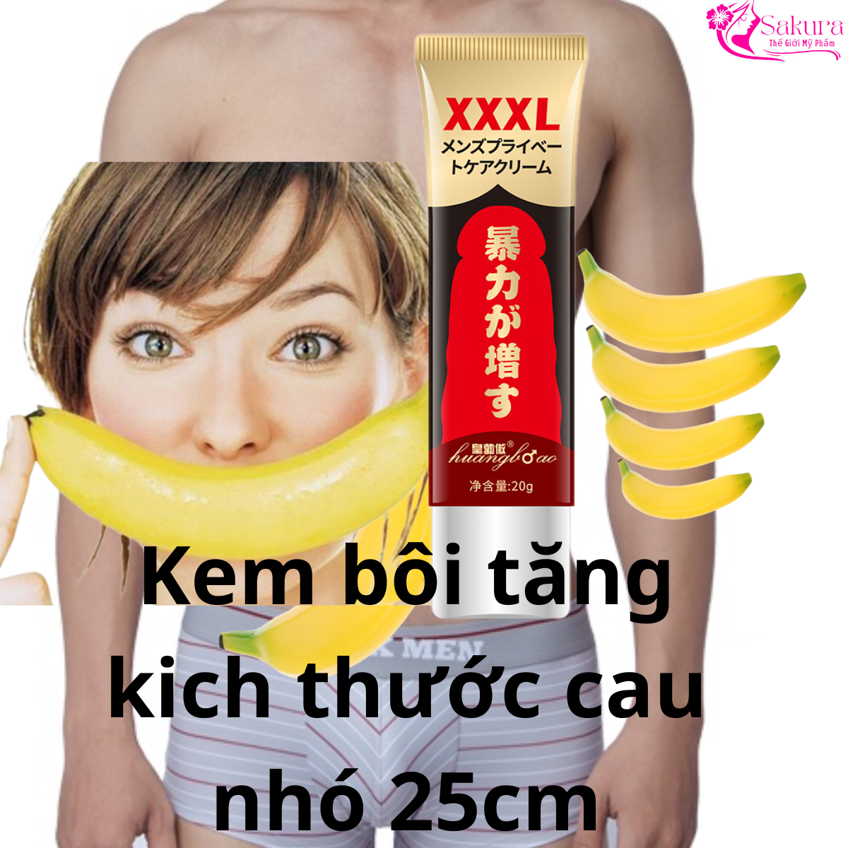 Kem Bôi Massage XK Đi Nhât Làm To Và Dài Hơn 23cm Cho Bạn Tự Tin Khi iu. ( che tên sản phẩm )