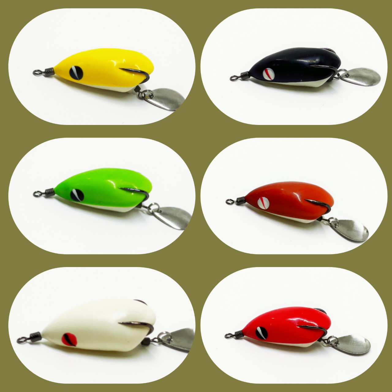 Nhái hơi F45 8g Nổi và F45S 13g Lửng làm bằng cao su chất lượng tốt , mềm có độ bền cao . Dùng để câu cá lóc