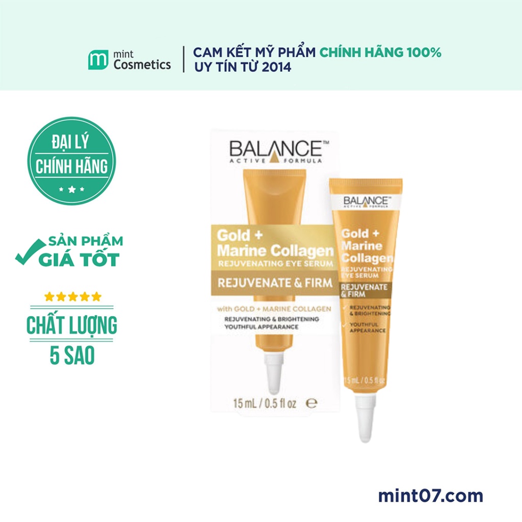 Kem mắt Balance Gold Collagen Rejuvenating Eye Serum 15ml