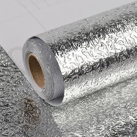 Cuộn 3 mét decal giấy dán bếp tráng nhôm cách nhiệt