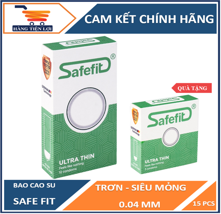 Bao cao su Siêu mỏng Safe Fit Untra thin - 12 chiếc