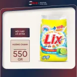 Bột giặt Lix Extra hương chanh 550gr EC055 thơm mát làm sạch mọi vết bẩn cứng đầu cho giặt tay và máy - Lixco Việt Nam