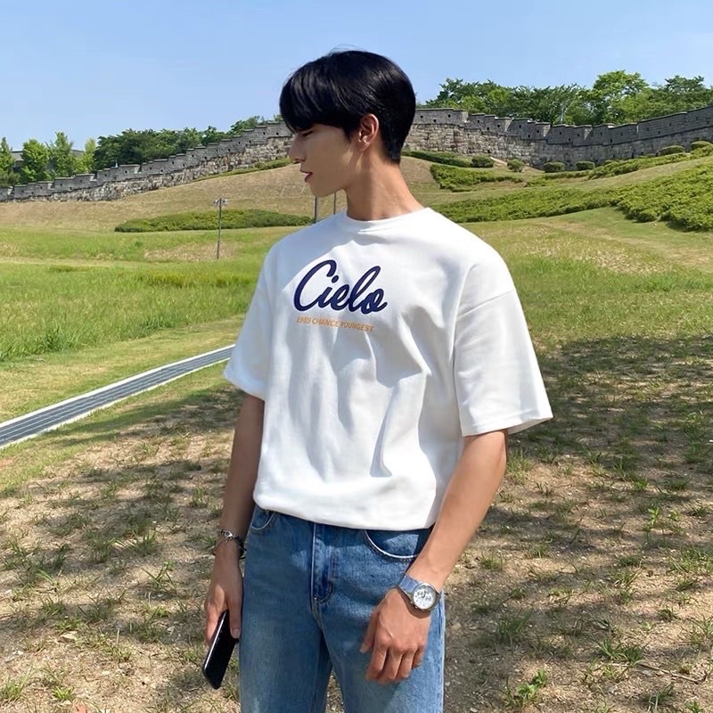 Áo thun cielo form rộng cotton 100%