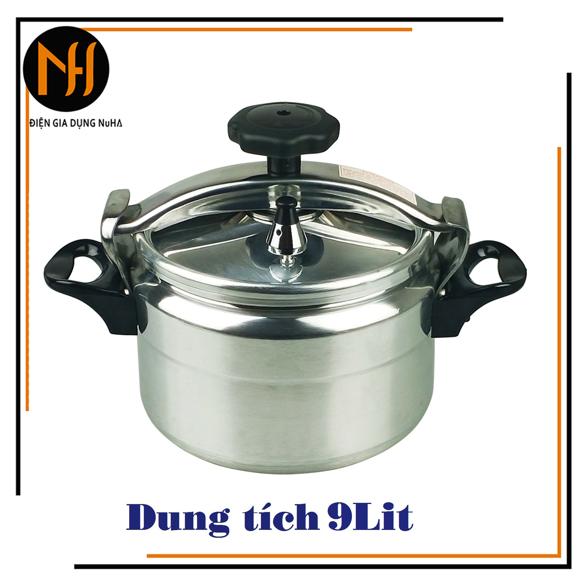 Nồi áp suất đun ga Fujika sử dụng được trên bếp từ giao màu ngẫu nhiên, dung tích 9L