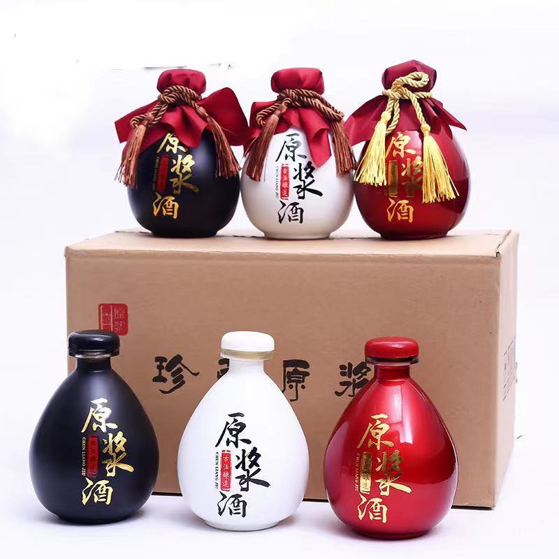Bộ 06 bình đựng rượu nữ nhi hồng 500ml sang trọng