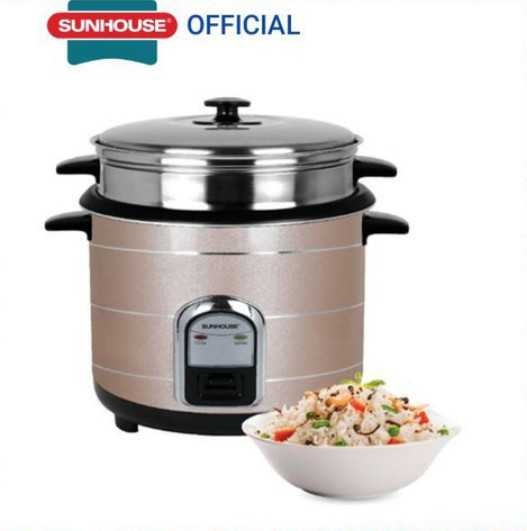 Nồi cơm điện nắp rời và có hấp xửng sunhouse shd8125