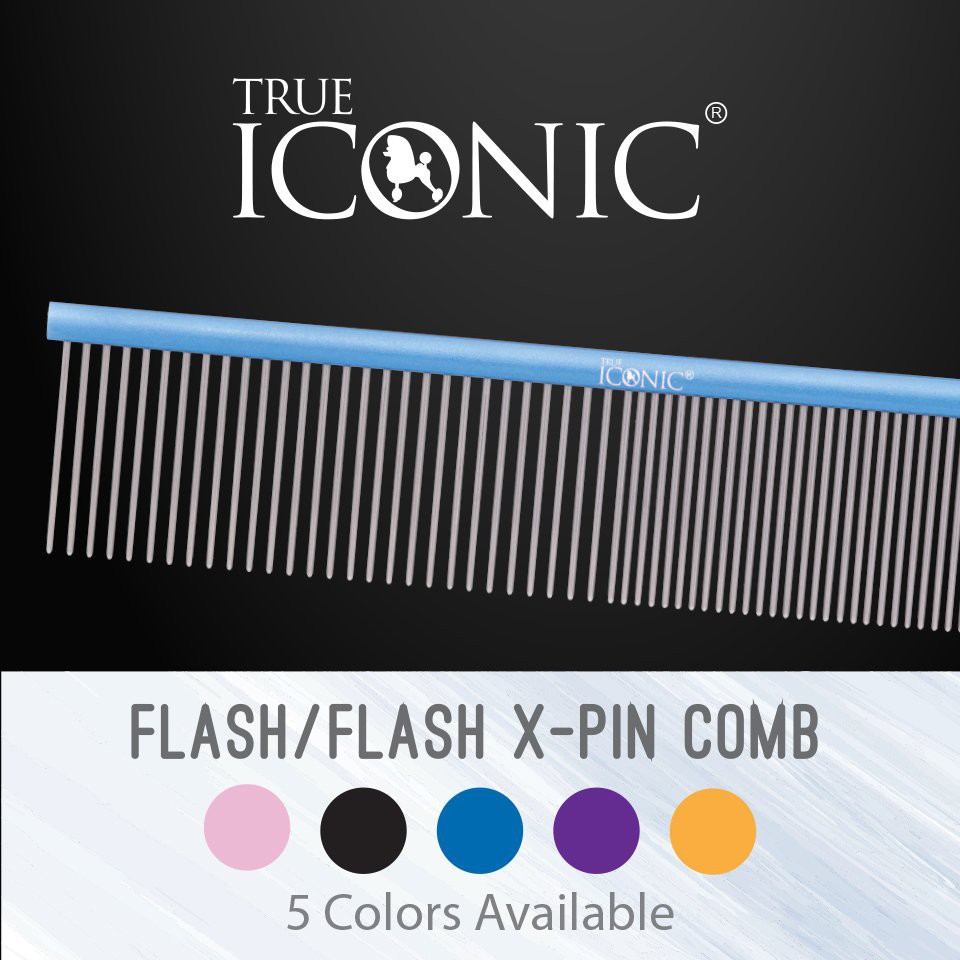 Lược thẳng TRUE ICONIC chải lông chuyên dụng, Lược chải lông chó mèo True Iconic - Tuti Pet Love