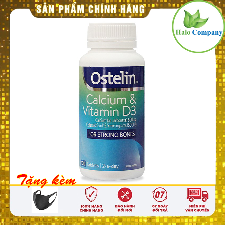 Ostelin Calcium & Vitamin D3 &  – Viên uống Canxi Cho Bầu 130v