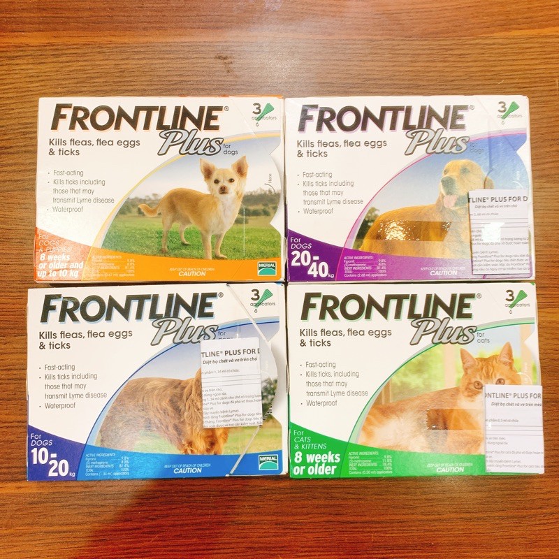 Thuốc nhỏ gáy trị ve rận Frontline Plus cho chó mèo