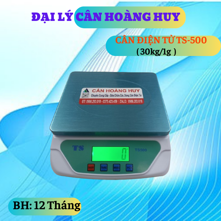 Cân điện tử nhà bếp ts-500 chuyên cân màn hình hiển thị mặt trước