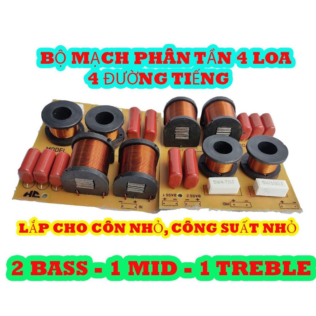 MẠCH PHÂN TẦN 4 ĐƯỜNG TIẾNG DB - 2 BASS 1 TRUNG 1 TRÉP - GIÁ 1 CÁI - DÙNG CHO LOA NHỎ VÀ VỪA - 11DDPT4LAD