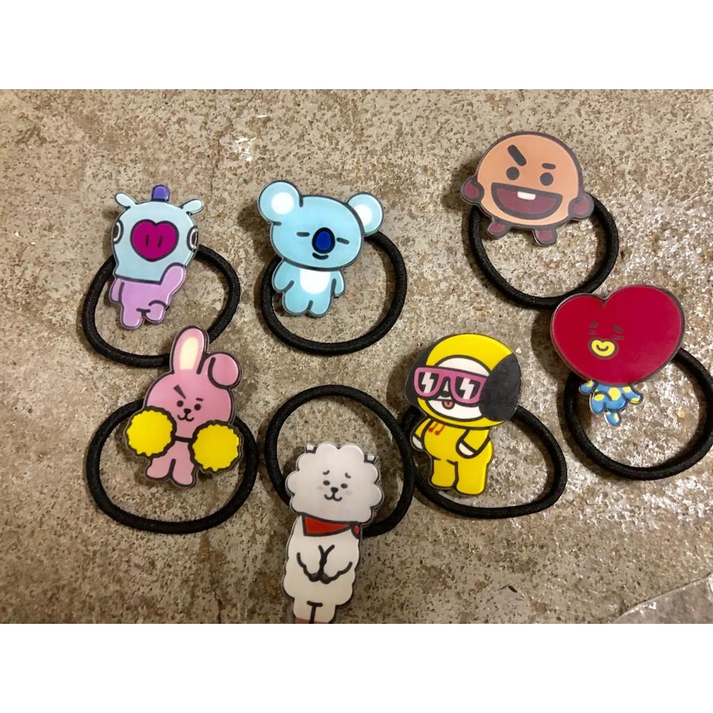 Buộc tóc Bangtan Boys chibi buộc tóc Bangtan Boys phụ kiện thời trang nữ thiết kế sang trọng phong cách thời trang cá tính Hàn quốc army