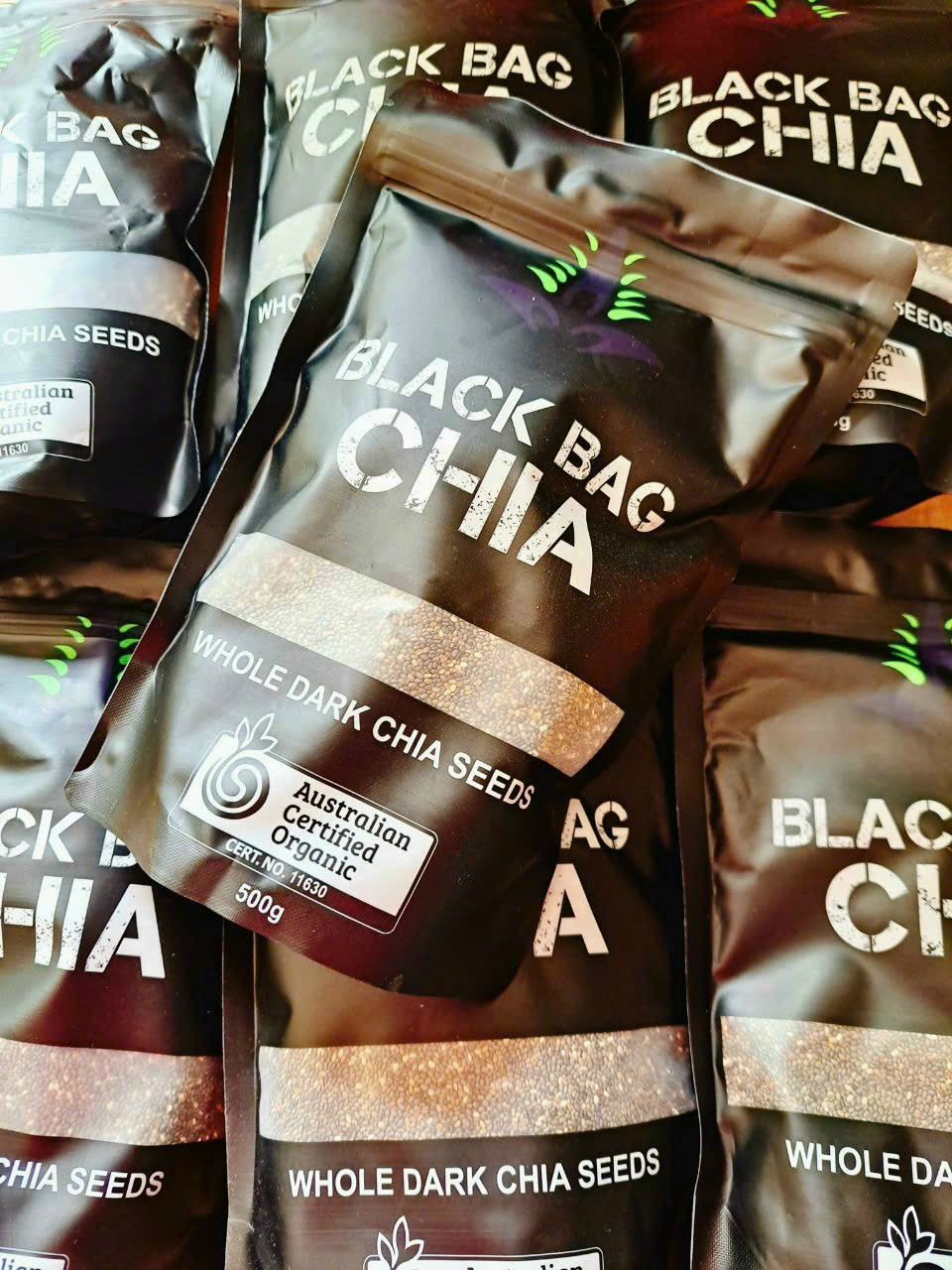 Hạt Chia Seed Úc Absolute Organic 500gr túi đen, 1kg túi tím