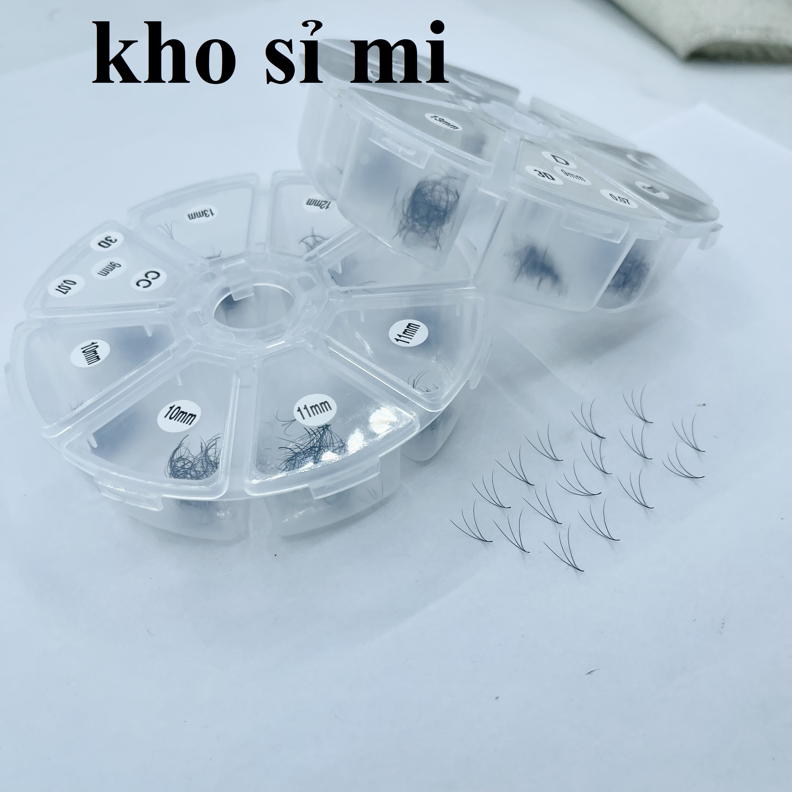 Mi fan 3d dày 0.07 mix size mm -hộp 500 fan - cong c-cc-d