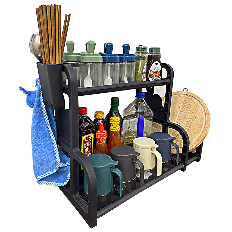 Kệ để gia vị nhà bếp chữ b hstore89 có khay để thớt, có khay để đũa kệ đựng gia vị, kệ nhà bếp - Hàng công Việt Nam chất lương cao, kệ đựng gia vị nhà bếp
