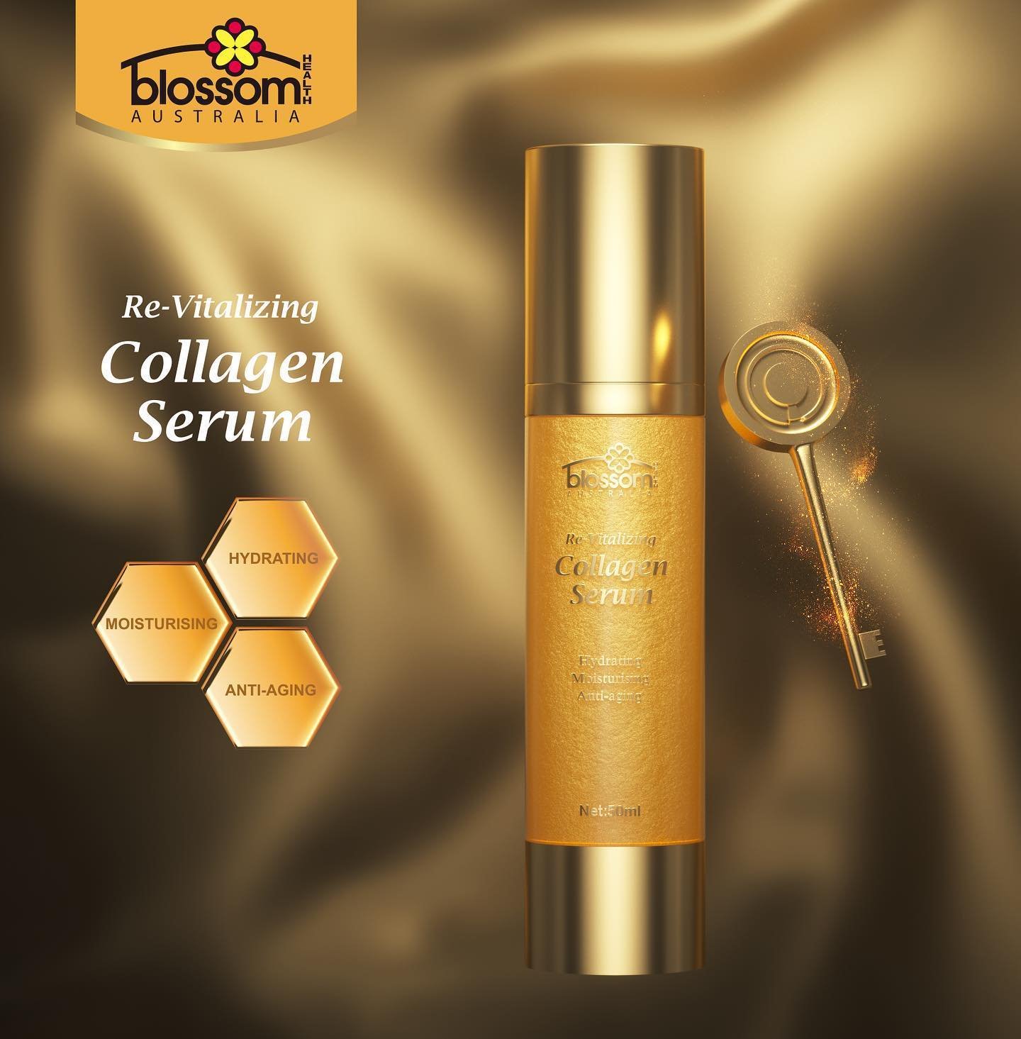 [HCM]Serum Collagen Tinh Chất Vàng Phức Hợp Blossom ReVitalizing Collagen 50ml