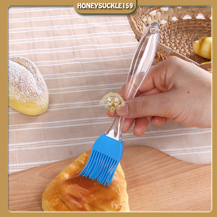 Chổi Silicon Quét Dầu Mỡ Quét Kem Cán Nhựa Trong Suốt