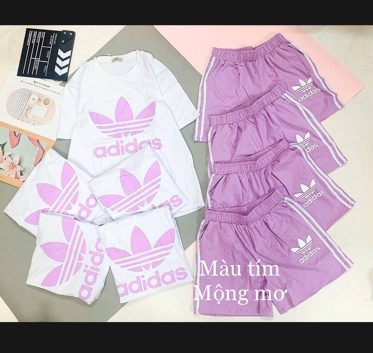 Đồ thun bộ Adidas nữ cực mát