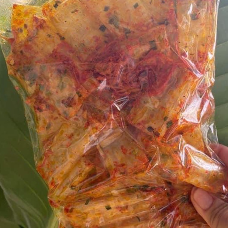 10 bịch bánh tráng cuộn sate tôm khô bò