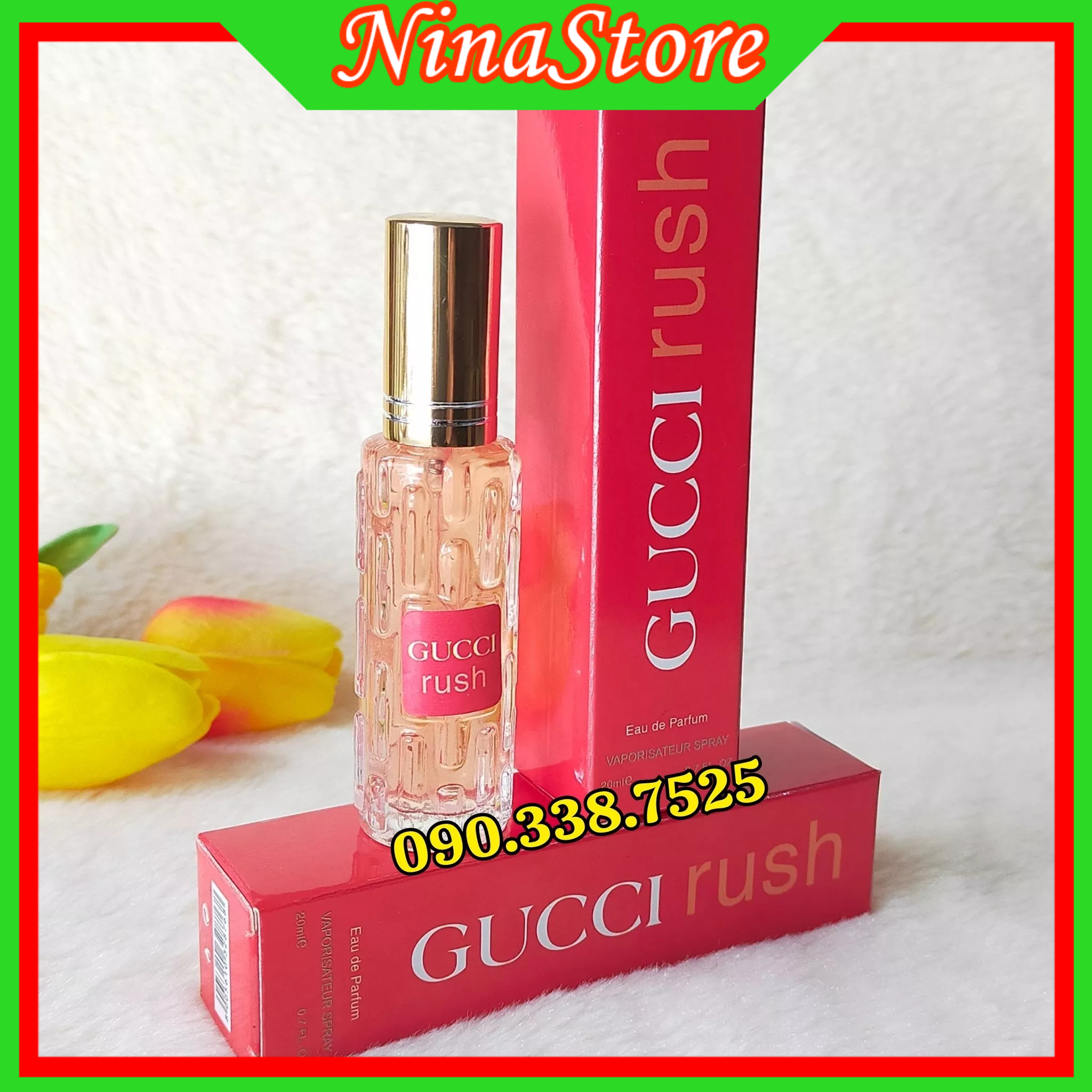 Nước hoa mini nữ Gu_cci Rush dạng xịt chai 20ml mẫu 4d- Mùi Gợi cảm- NinaStore perfume