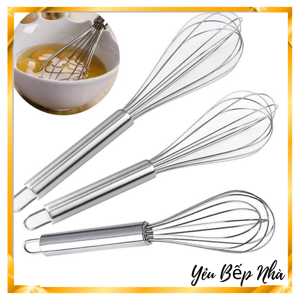 Cây đánh trứng inox- phới đánh trứng inox- phới đánh trứng lồng tròn không gỉ nhiều kích cỡ