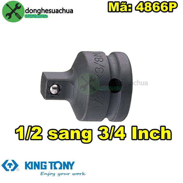Đầu chuyển đen 1/2 sang 3/4 kingtony 4866p