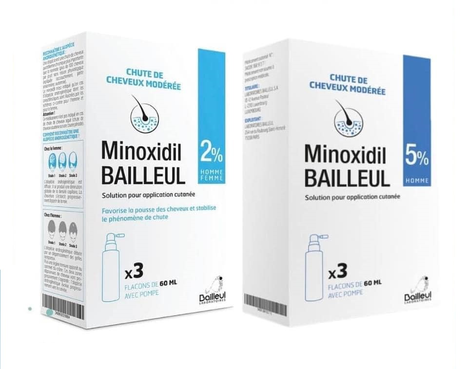  Xịt Mọc Tóc Minoxidil Bailleul 2% 5% Pháp Giảm Rụng Tóc Và Kích Thích Hỗ Trợ Mọc Tóc 
