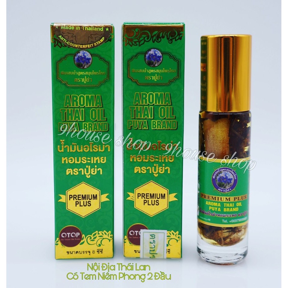 12 chai dầu 29 vị thảo dược puya brand thái lan 8ml