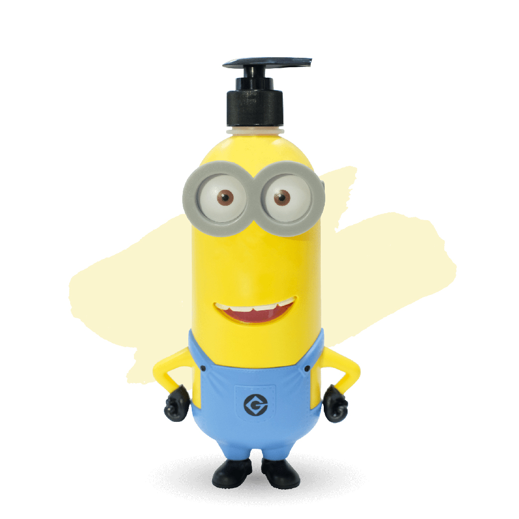Combo sữa tắm trắng da hương dâu tây + bông tắm minion madelyn minions booster bath and shower strawberry angel 400ml