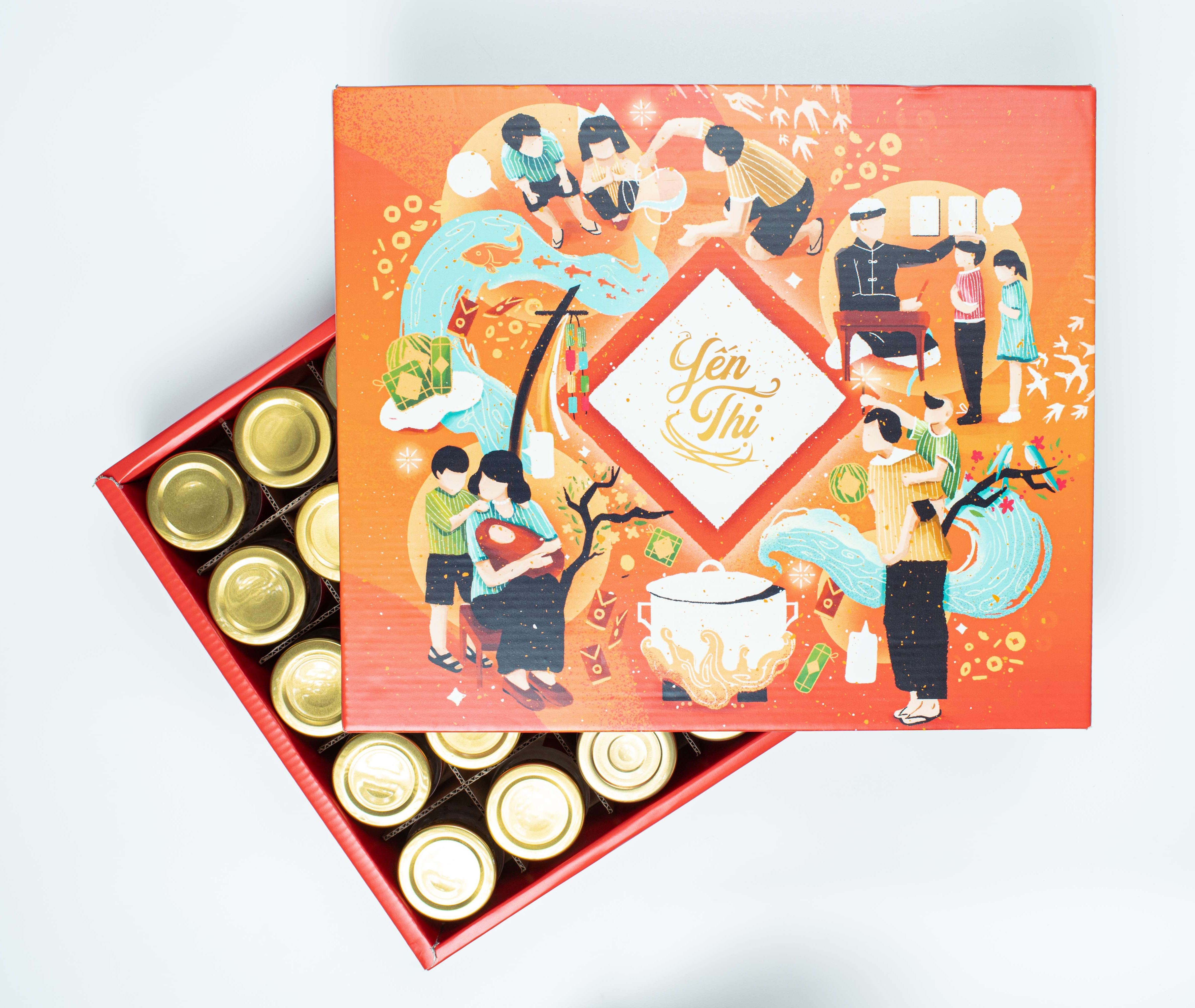 Combo ngày tết gồm 30 hủ yến chưng đủ vị, tiết kiệm, với 30% yến sào tươi chất lượng